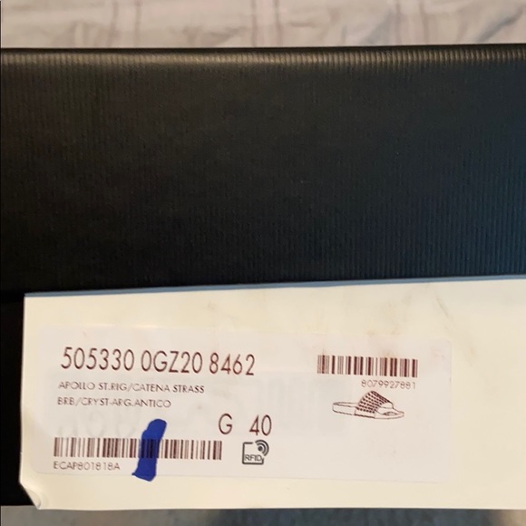 Gucci Crystal black Webb slides NWB size 40 - Picture 10 of 10